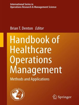 cover image of Handbook of Healthcare Operations Management